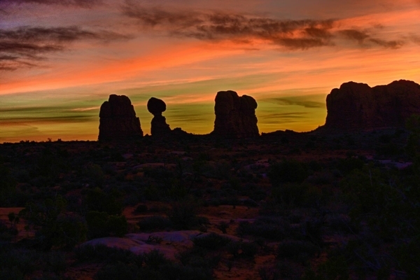 Balancing  Rock at Sunset