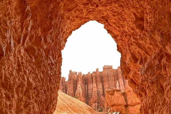 Looking through the natural archway