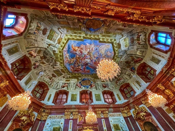 Ceiling in one of the many rooms of Castle Belvedere, Vienna