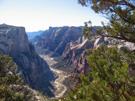 View of Virgin River from Angels Landing
